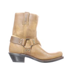 Frye Womens Tan-77455 Motorcycle Boots Size 9 Medium (B, M)